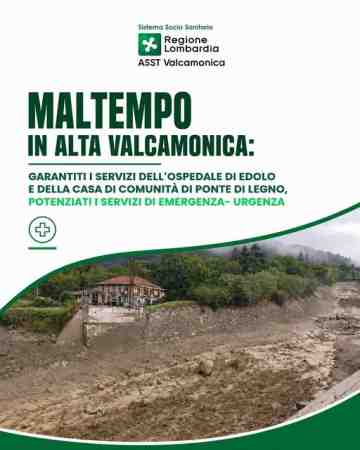 Valcamonica, l�impegno degli infermieri per la gestione dell�emergenza maltempo