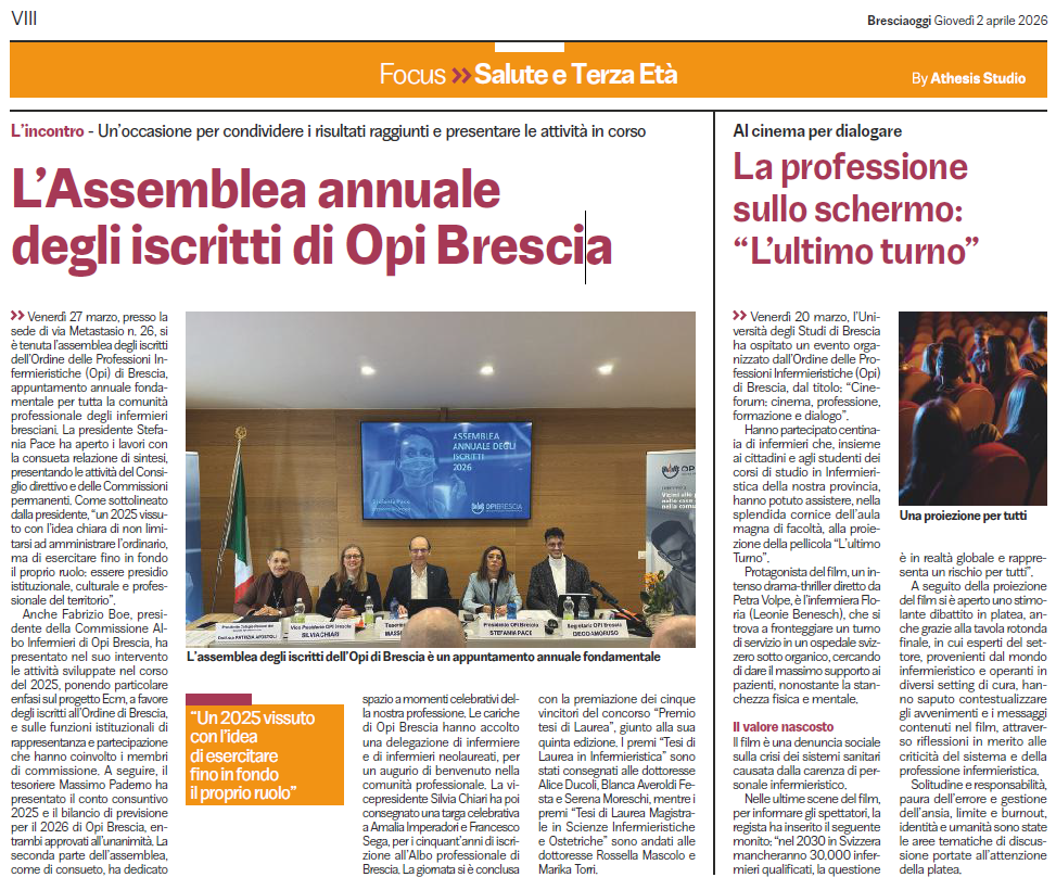 Assemblea annuale degli iscritti 2026