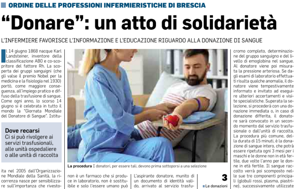 Giornata mondiale del donatore di sangue