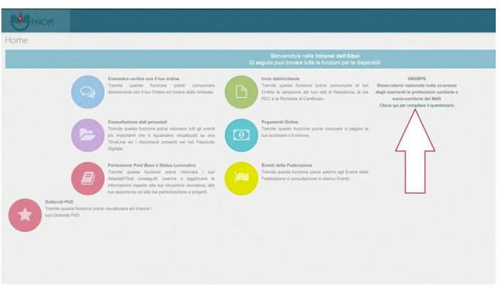 Partecipa allOsservatorio nazionale sulla sicurezza degli esercenti le professioni sanitarie
