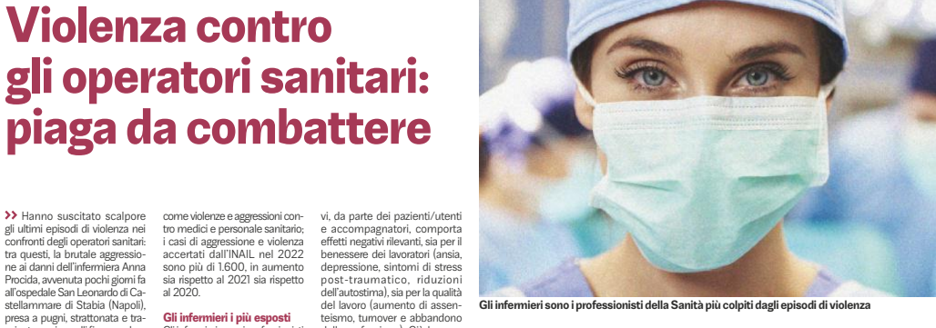 Bresciaoggi: Violenza contro gli operatori sanitari: piaga da combattere.